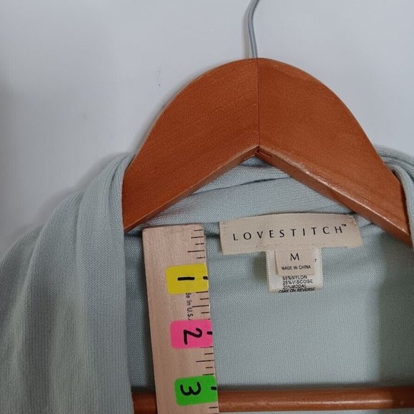 Love Stitch Medium Fringe Cowl Neck Shawl Sweater Poncho style IMP-5797 - Picture 3 of 8